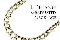4 Prong Graduated Necklace