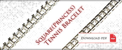 Square Stone Tennis Bracelet